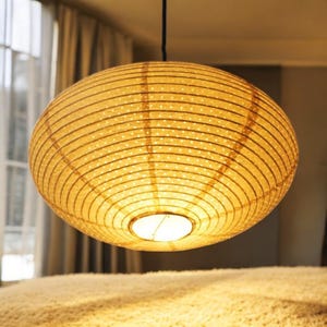 Paralume in lino DIXON – Lampada a sospensione fatta a mano – Moderna lampada a sospensione in lino – Lampada da soffitto Boho – Paralume per arredamento della casa per camera da letto