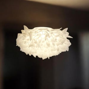 White Water Drop Flush Mount Ceiling Lamp: Modern Minimalist Light