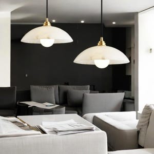 Handmade Speckled Ceramic Lamp Shade: Modern Boho Pendant Light
