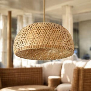 IZA Pendant Lamp | Japandi Pendant Light, Nordic Minimalist Lighting, Modern Suspension Lamp, Wabi Sabi Decor, Scandinavian Home Lighting