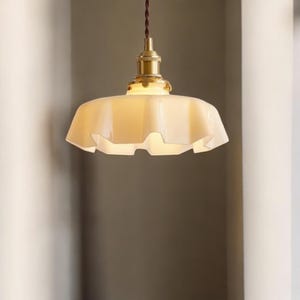 Sage Green Floral Glass Pendant Light: Vintage Hanging Lamp