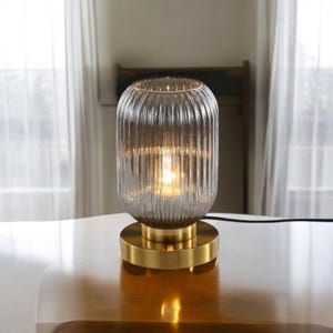 Helios Tall Modern Table Lamp - Minimalist Mushroom Desk Lamp for Home Office Decor, Stylish Bedside Light, Contemporary Room Accent