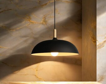 Black Iron Pendant Lamp: Industrial Modern Hanging Light Fixture