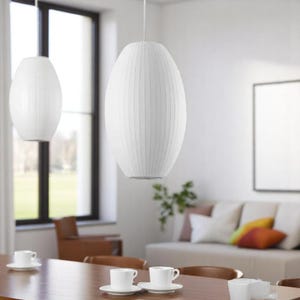 Handmade Cloth Pendant Light – Boho Ceiling Light Fixture – Modern Hanging Lamp Shade – Neutral Home Decor Lighting – Cozy Room Light