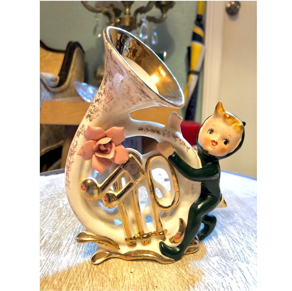 French Horn Figurine Etsy