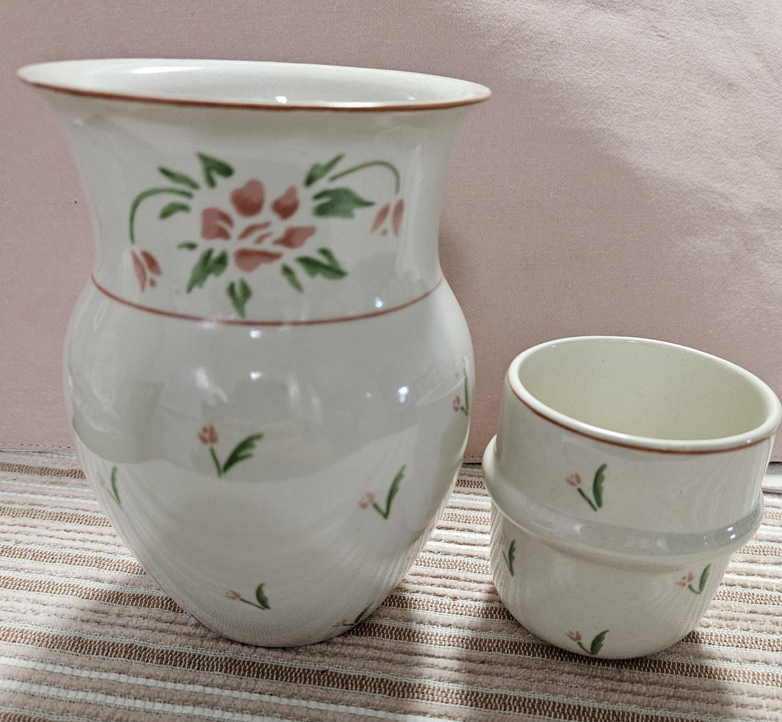 Vintage Tumble up 1985 Porcelain Bedside Water Carafe & Tumbler Set ...