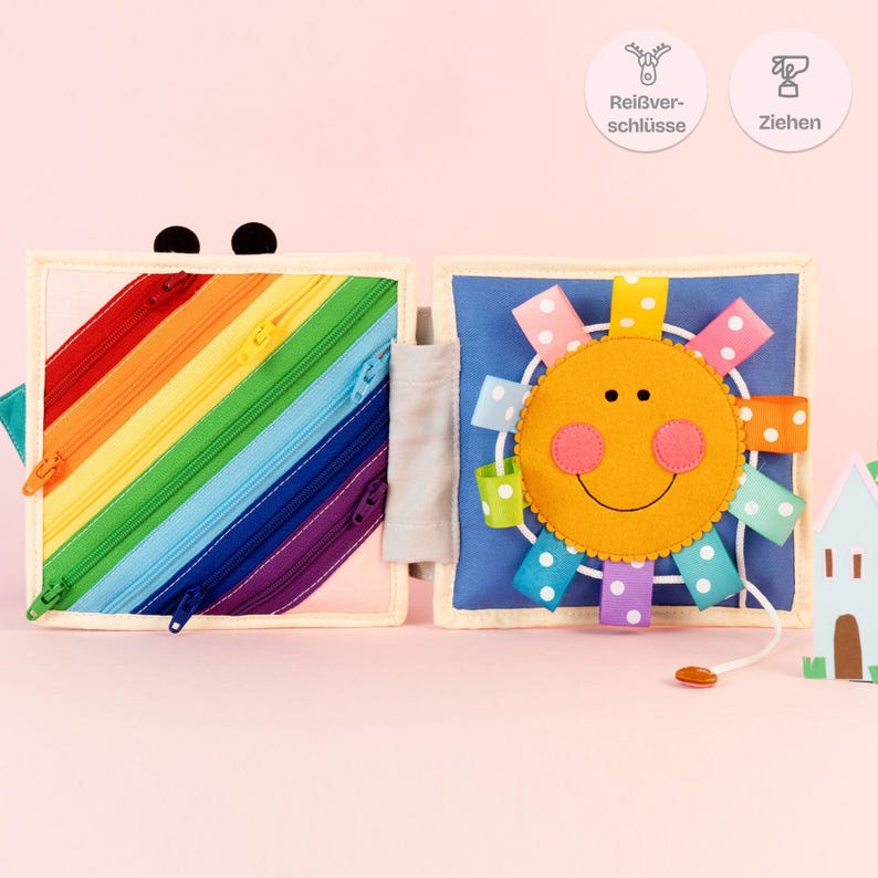 Handmade Sensory Book for Toddlers – Magic Bird Queit Book – Montessori Educational Toy 12+ Months image 8