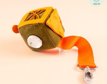 Olivi – der Erdende: Leises Fidget Toy aus Stoff – Calmi Cube für sensorische Reize, Fokus & ruhige Hände