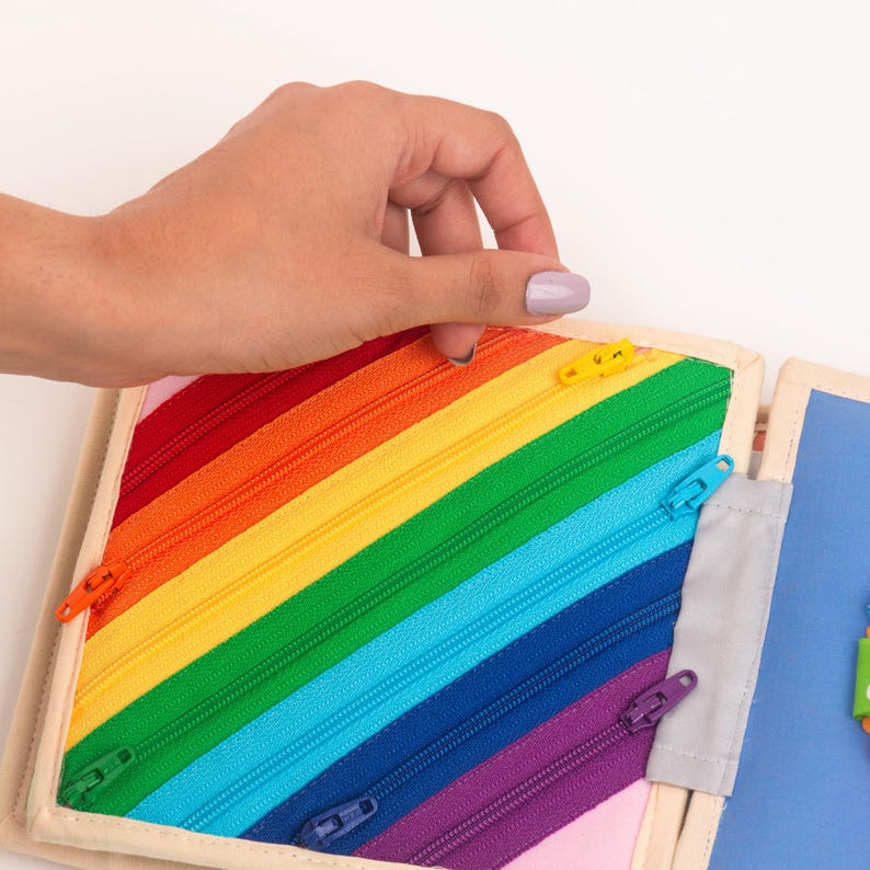 Handmade Sensory Book for Toddlers – Magic Bird Queit Book – Montessori Educational Toy 12+ Months image 9