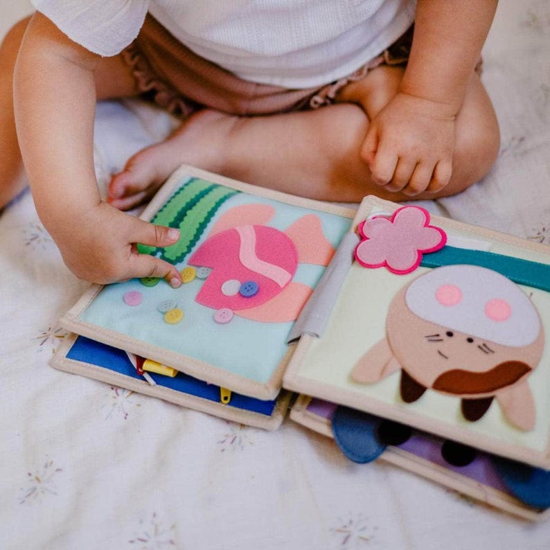 Handmade Sensory Book for Toddlers – Magic Bird Queit Book – Montessori Educational Toy 12+ Months image 7