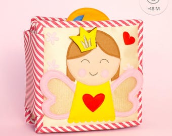 Handmade Quiet Book for Toddlers – Little Princess Sensory Book – Montessori Fabric Toy 12+ Months