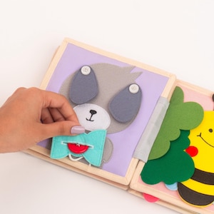Handmade Sensory Book for Toddlers – Magic Bird Queit Book – Montessori Educational Toy 12+ Months image 3