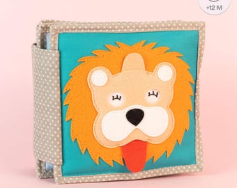 Dozing Lion – 6-Page Mini Quiet Book