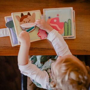 Handmade Sensory Book for Toddlers – Magic Bird Queit Book – Montessori Educational Toy 12+ Months image 6