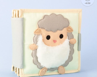 Handmade Quiet Book for Toddlers – Happy Sheep Sensory Book – Montessori Fabric Toy 12+ Months