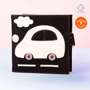 Livret noir et blanc – Cadeau idéal pour les bébés afin de favoriser leur développement visuel