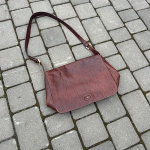 Vintage The Bridge Leather Shoulder Bag – Made in Italy – Brown Genuine Leather Messenger Purse