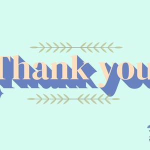 Minimalist and elegant thank you card