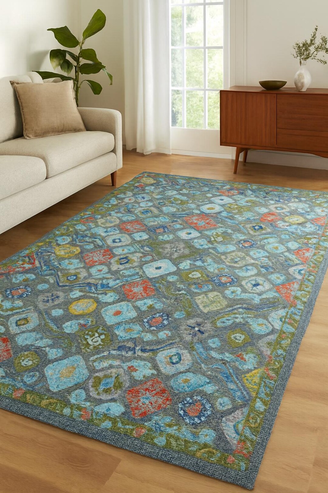 Indian Hand Tuft Woolen Carpet - Etsy