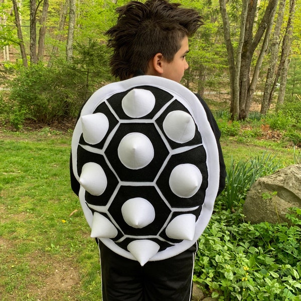 Black and White Spiked Turtle Costume Shell