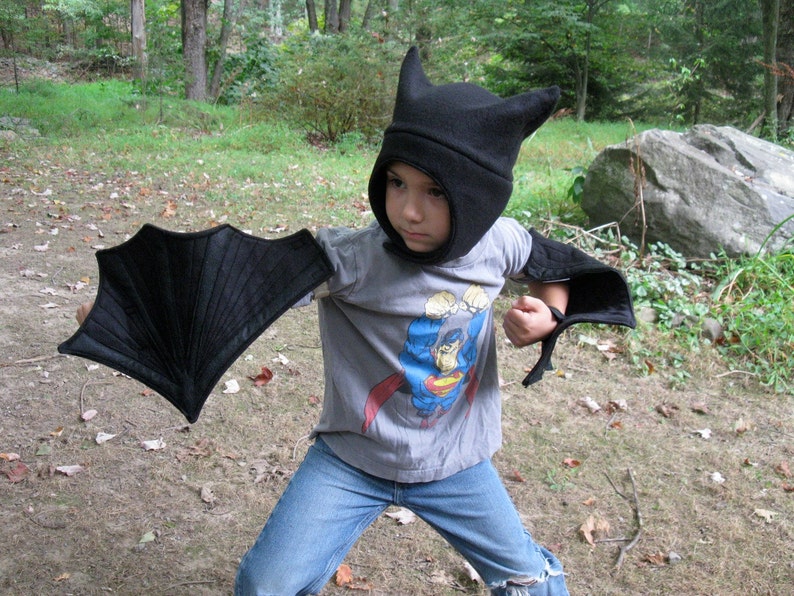 Black Bat Wings /& Hat set
