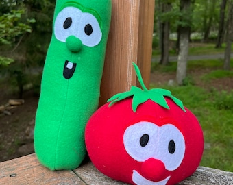 Cucumber and Tomato Plushies