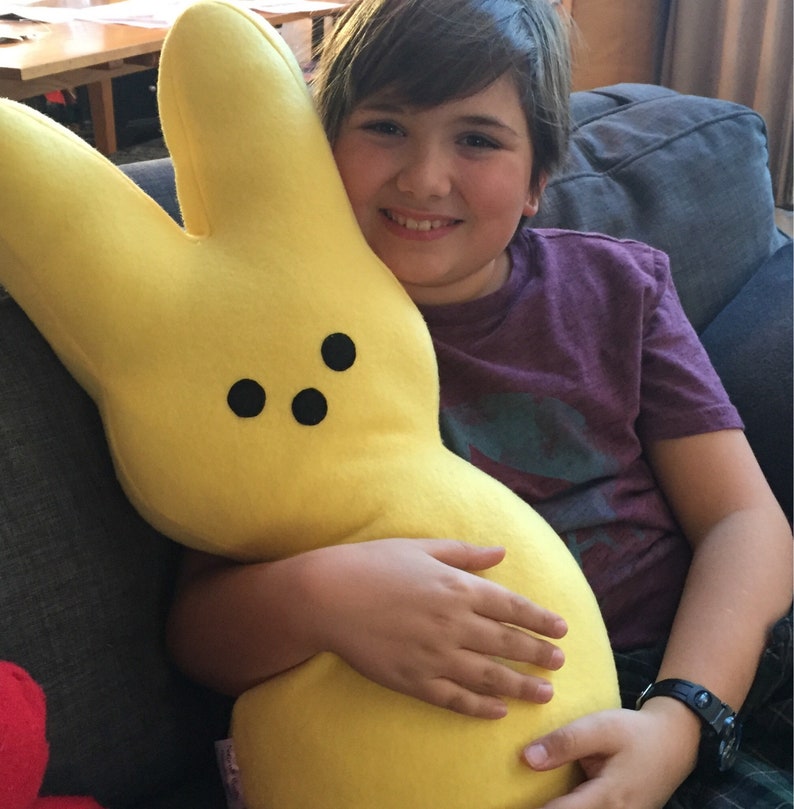 Marshmallow Bunny Plush Over 2 Feet Tall Peeps inspired Etsy