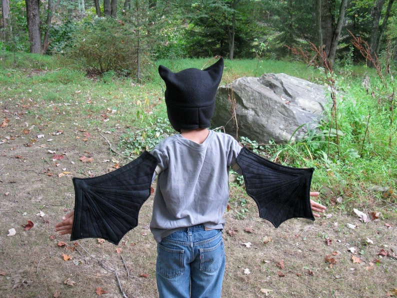 Black Bat Wings /& Hat set