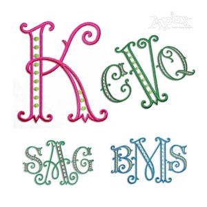 Arabesque Dots Regular Machine Embroidery Font Alphabet Letters INSTANT DOWNLOAD BX pes dst