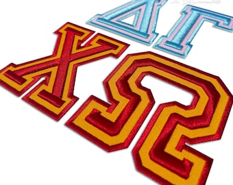 Greek Varsity Font Pack: 3D Fill & Applique Letters (Instant Download, 2-4" Sizes, BX Included)