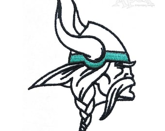 Viking Head Machine Embroidery Design PES DST JEF Instant Download