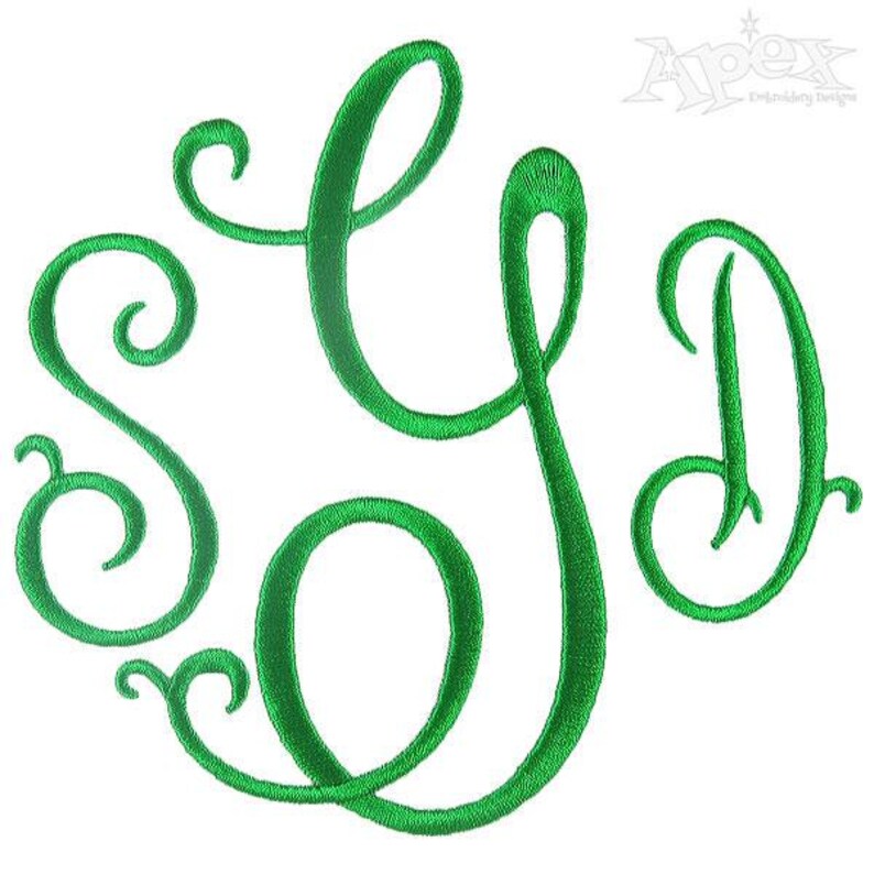 Suzanne Curlz Large Machine Embroidery Font Alphabet Letters INSTANT ...