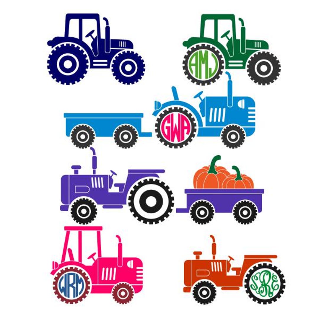 Cuttable Vector Image Tractor Pack Cuttable Design SVG PNG DXF & Eps Designs Cameo File ...