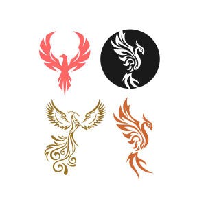 Ave fénix SVG Diseño recortable SVG PNG DXF y diseños eps Archivo Cameo Silueta