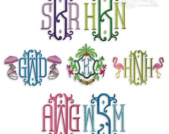 Vienna Monogram Machine Embroidery Font Alphabet Letters INSTANT DOWNLOAD BX pes dst