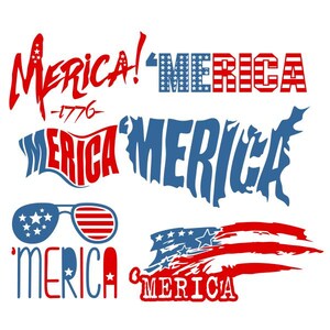 Merica American-Flag Cuttable Design SVG PNG DXF & eps Designs Cameo File Silhouette