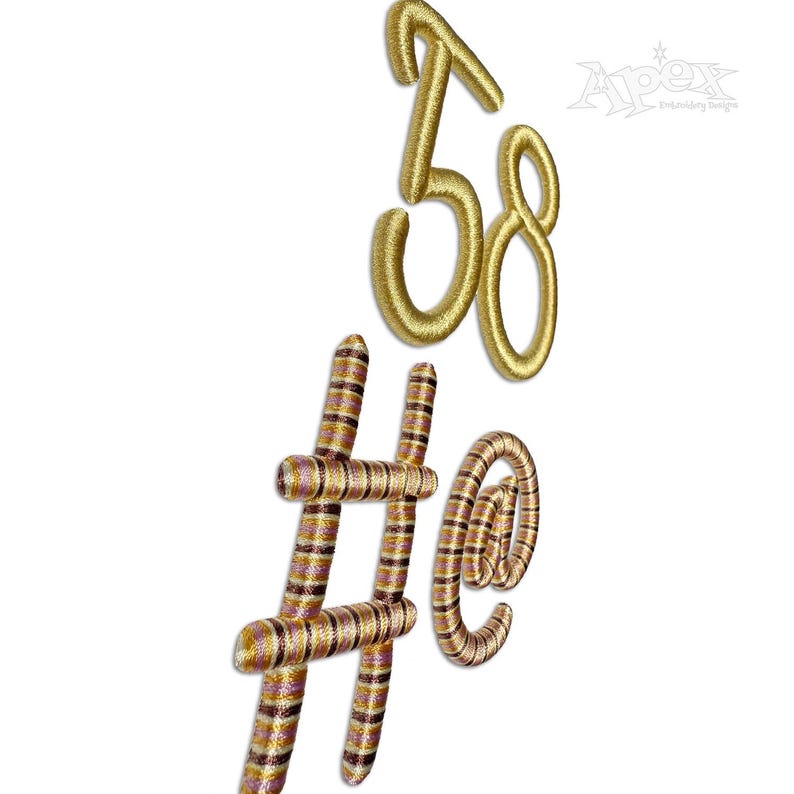 Chantal Script Embroidery Font Bundle: Regular, 3D Puff, Bean, Chain ...