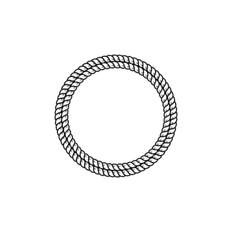 Lasso Rope Wreath Cuttable Design SVG PNG DXF & Eps Designs Cameo File ...