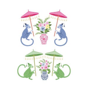 Chinoiserie aap Graveerbare ontwerp SVG PNG DXF en eps ontwerpen cameo bestand silhouet