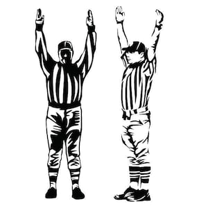 Football Touchdown Referee  Cuttable Design SVG PNG DXF & eps Designs Cameo File Silhouette