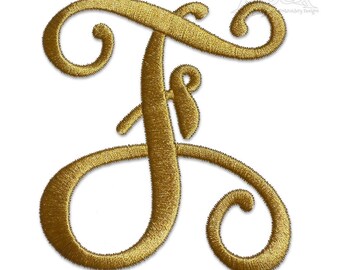 Bold Vine Interlocking Monogram Machine Embroidery Font Alphabet
