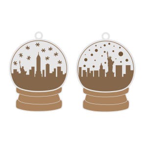 Boule à neige Ny New York découper Design SVG PNG DXF & eps dessins camée fichier Silhouette