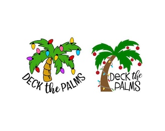 Deck the Palms Christmas Cuttable Design SVG PNG DXF & eps Designs Cameo File Silhouette