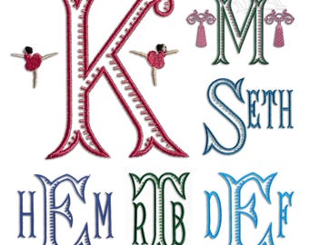 Ribbed Monogram Machine Embroidery Font Alphabet Letters INSTANT DOWNLOAD BX pes dst