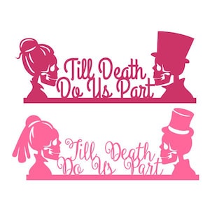 Schädel Hochzeitspaar Schneidbares Design SVG PNG DXF & eps Designs Cameo-Datei Silhouette