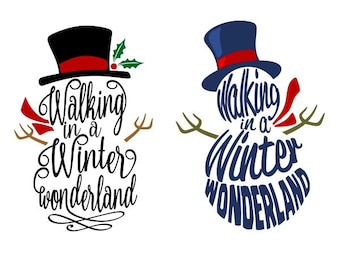 Winter Wonderland Snowman Cuttable Design (Digital Download)