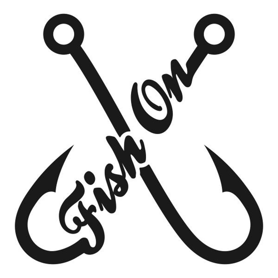 Fish on Fishing Hooks Cuttable Design SVG PNG DXF & Eps Designs Cameo ...