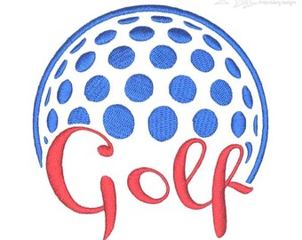 Golf Machine Embroidery Design PES DST JEF Instant Download