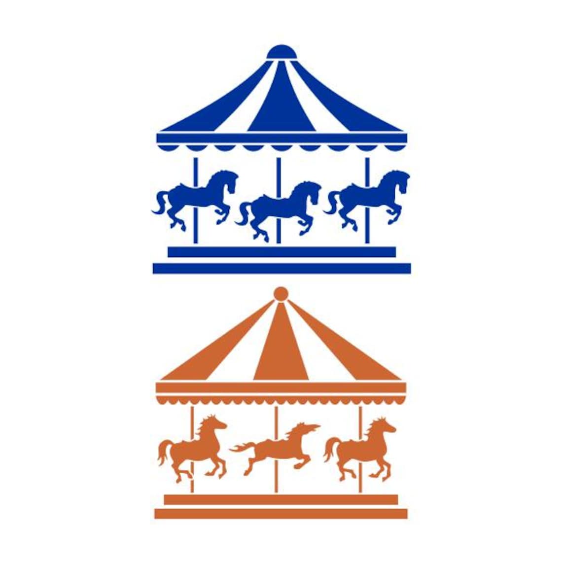 Horse Carousel Ride Cuttable Design SVG PNG DXF & Eps Designs Cameo ...