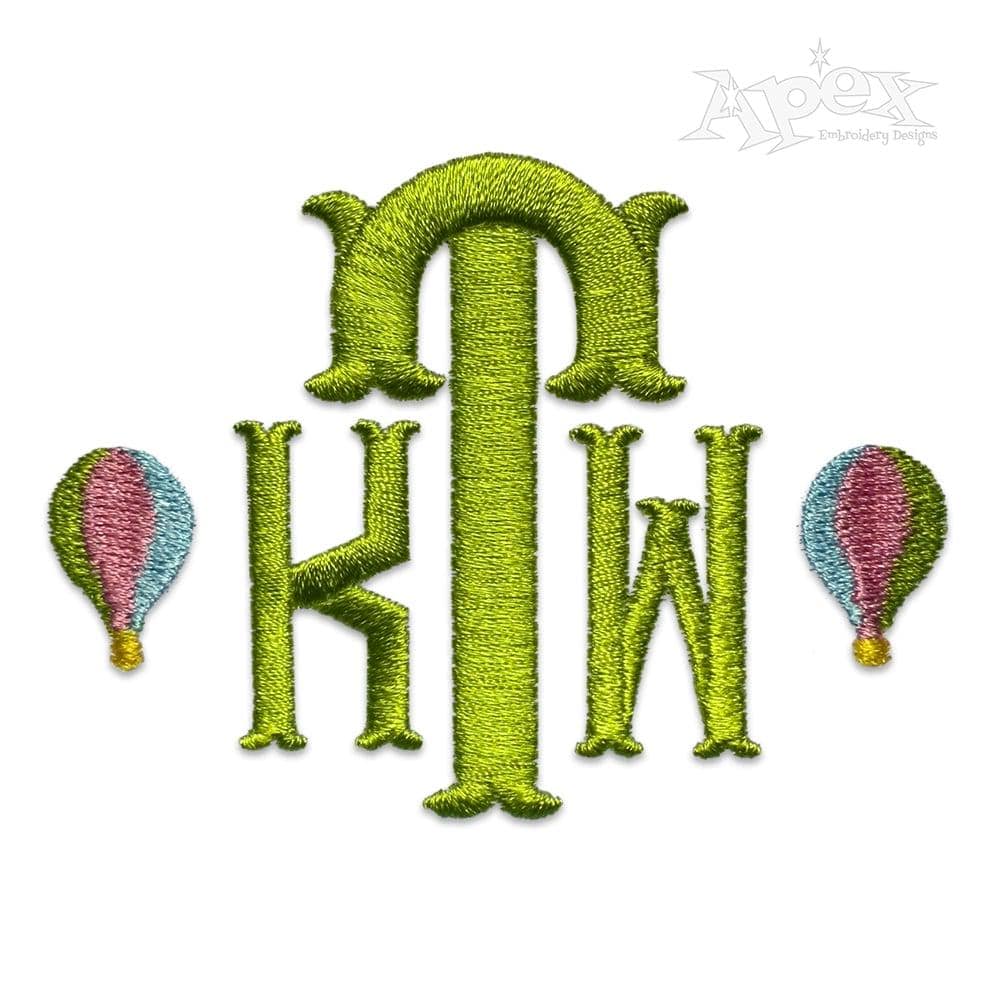 Dimples Monogram Machine Embroidery Font Alphabet Letters INSTANT ...